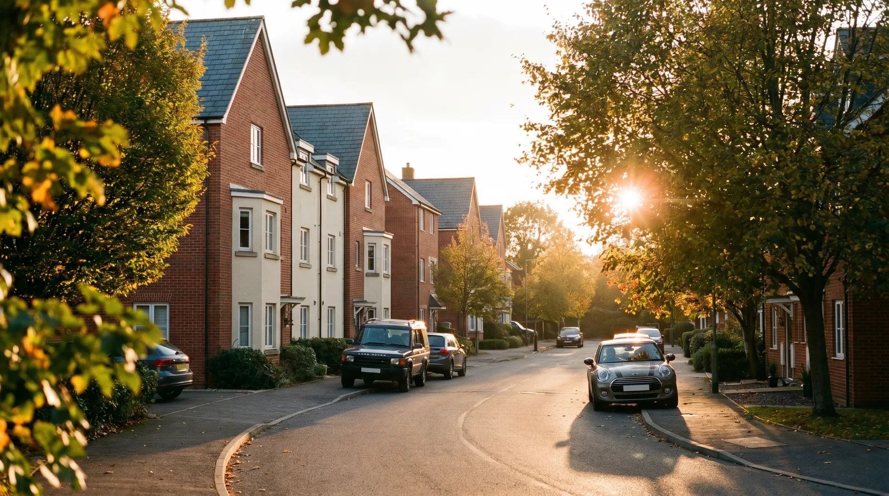 Serviced accommodation in Edinburgh — a quiet residential street at golden hour