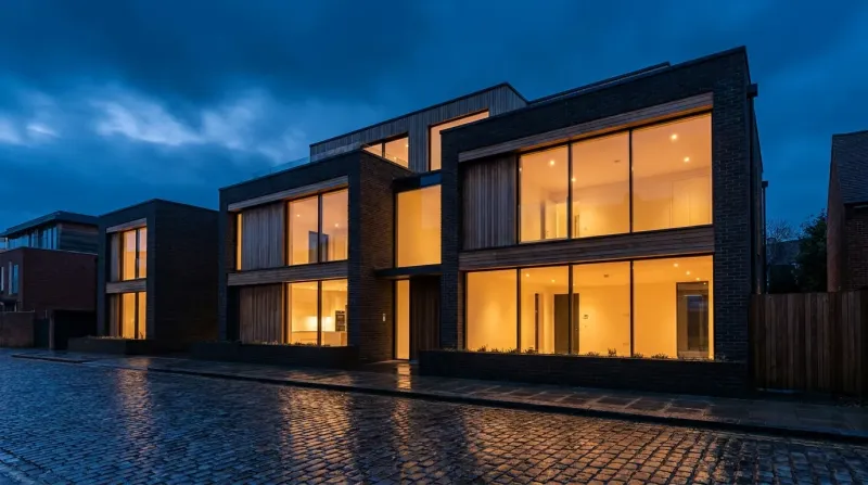 Partner townhouse at dusk