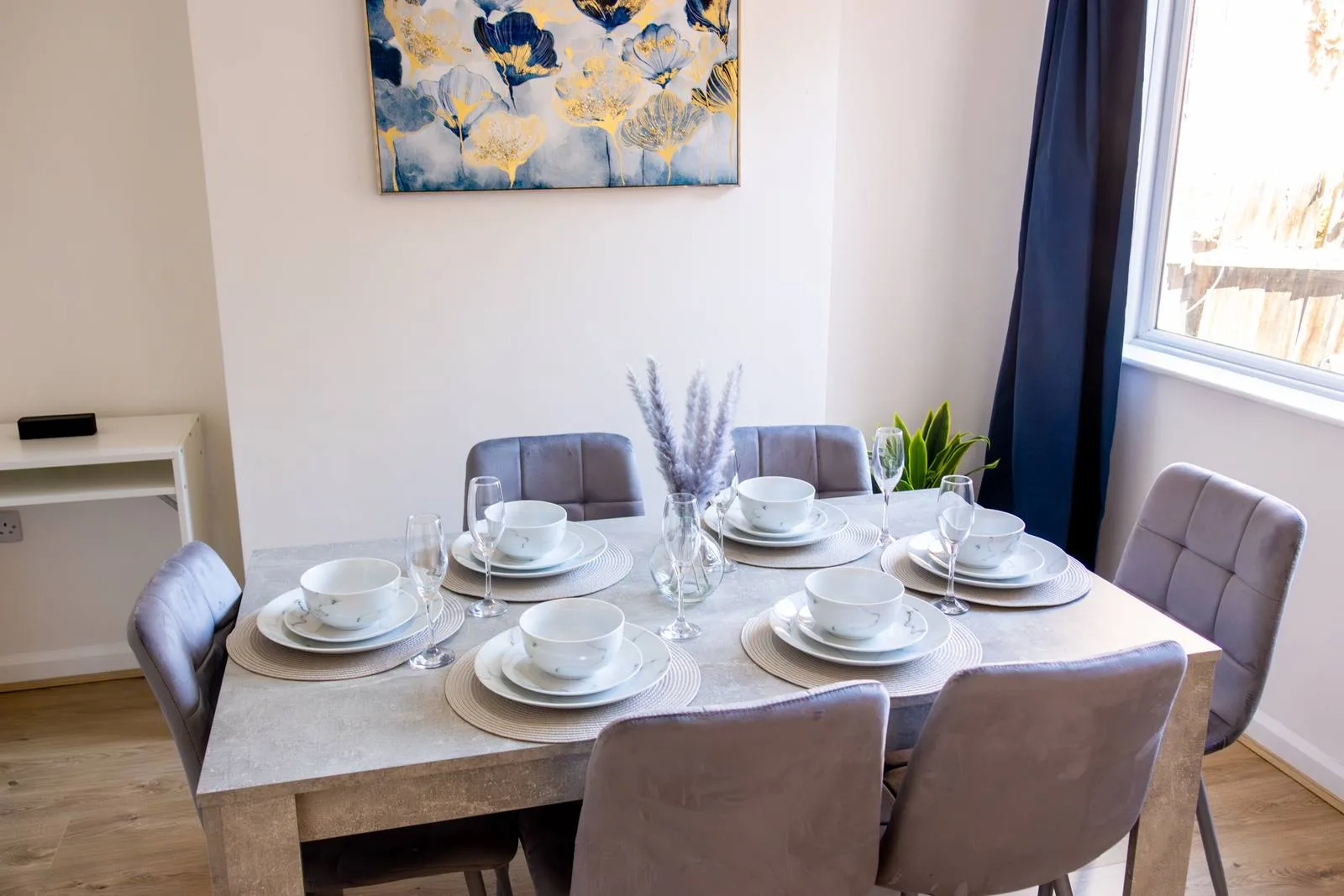 Sullivan Heights Coventry — dining table set for guests