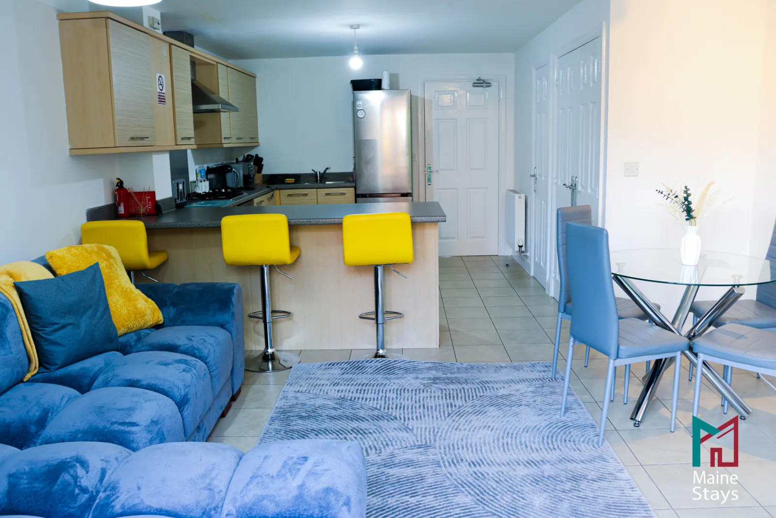 Humber Hub Coventry - Open-plan kitchen, dining and lounge: open plan overview