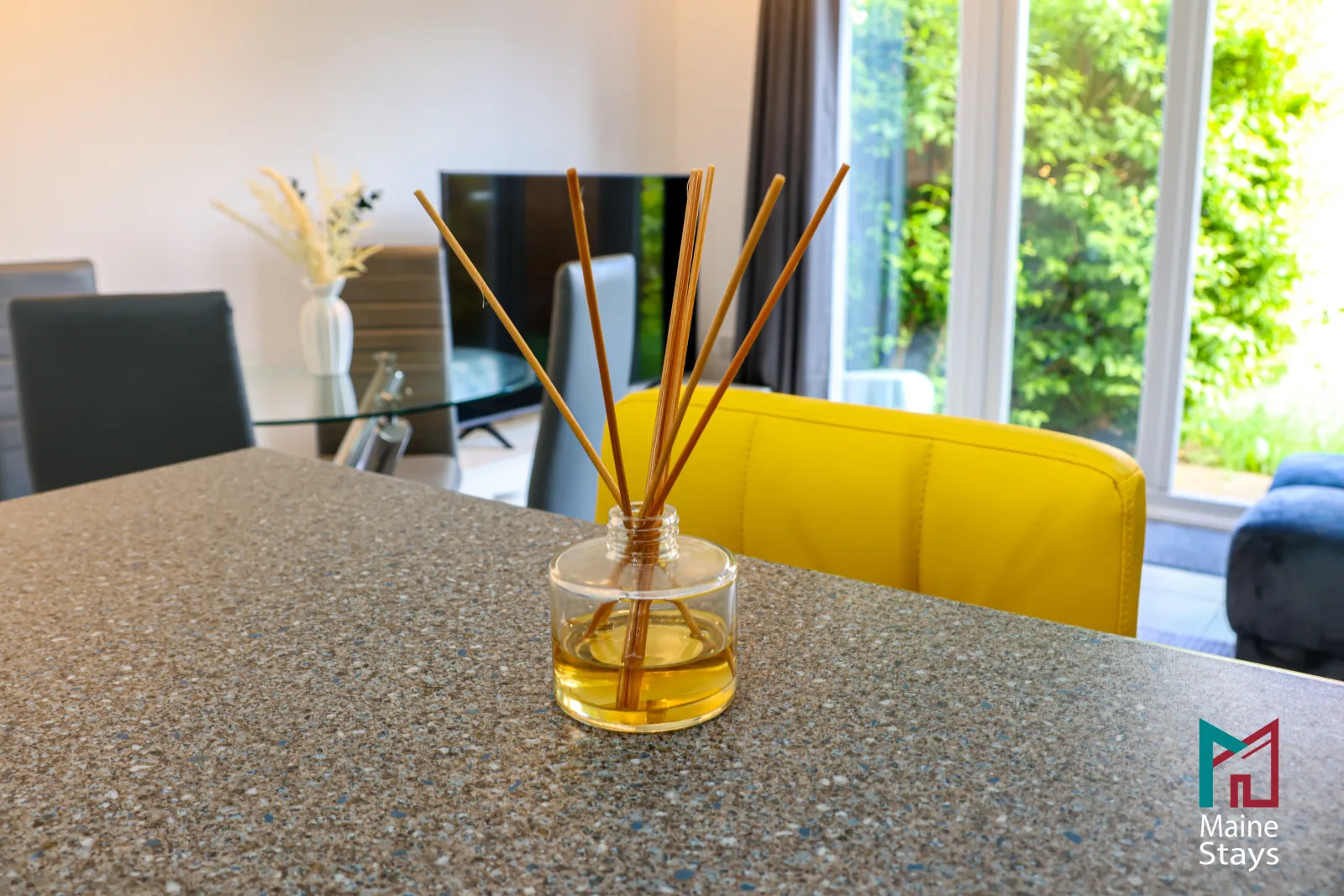 Humber Hub Coventry - Open-plan kitchen, dining and lounge: reed diffuser