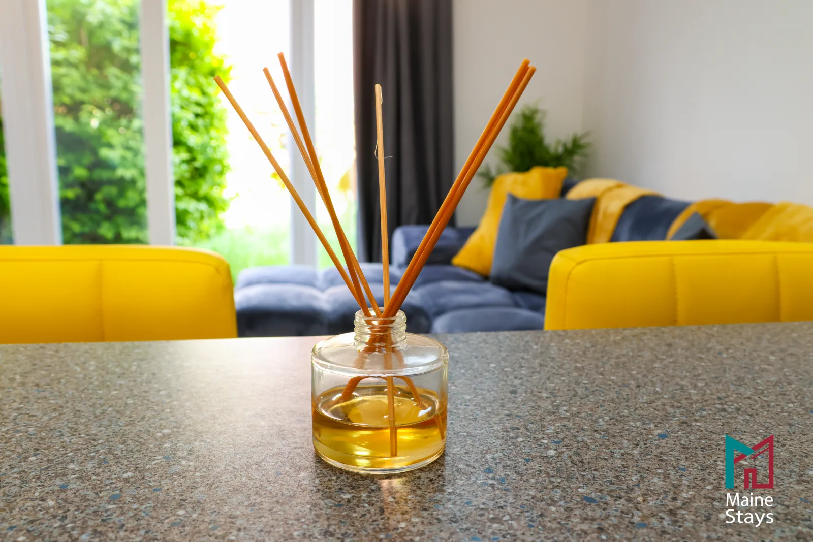 Humber Hub Coventry - Open-plan kitchen, dining and lounge: reed diffuser sofa view